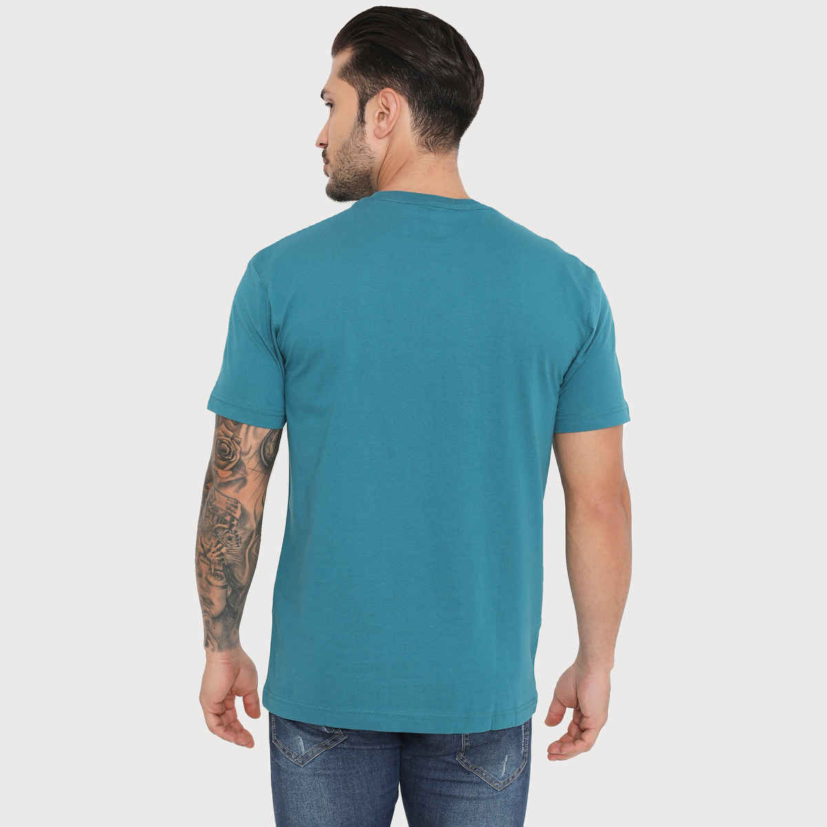 Rivolta Men Round Neck T-Shirt | Blue | 004 | XXL