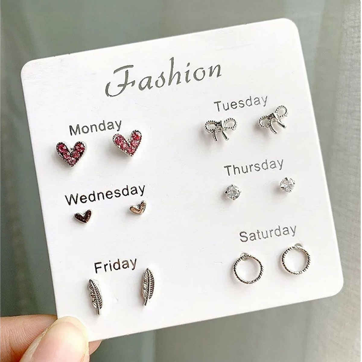 Fashion Frill Women's Stackable Earings Multicolor Onesize