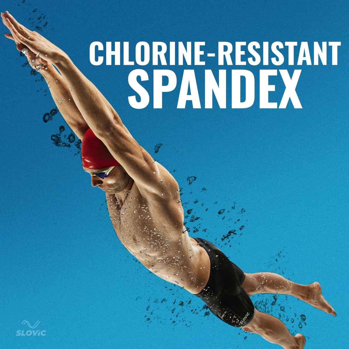 Slovic Men's Swimming Shorts with UPF30+ Sun Protection | Quickly Dries, Easy to wear |  L