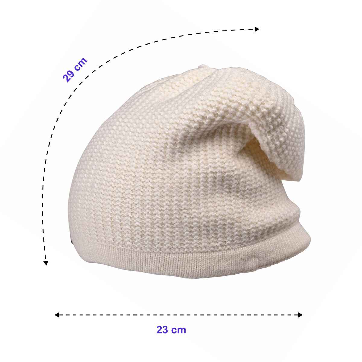 Calvadoss Unisex Woollen Beanie | Wc-001 | Cream