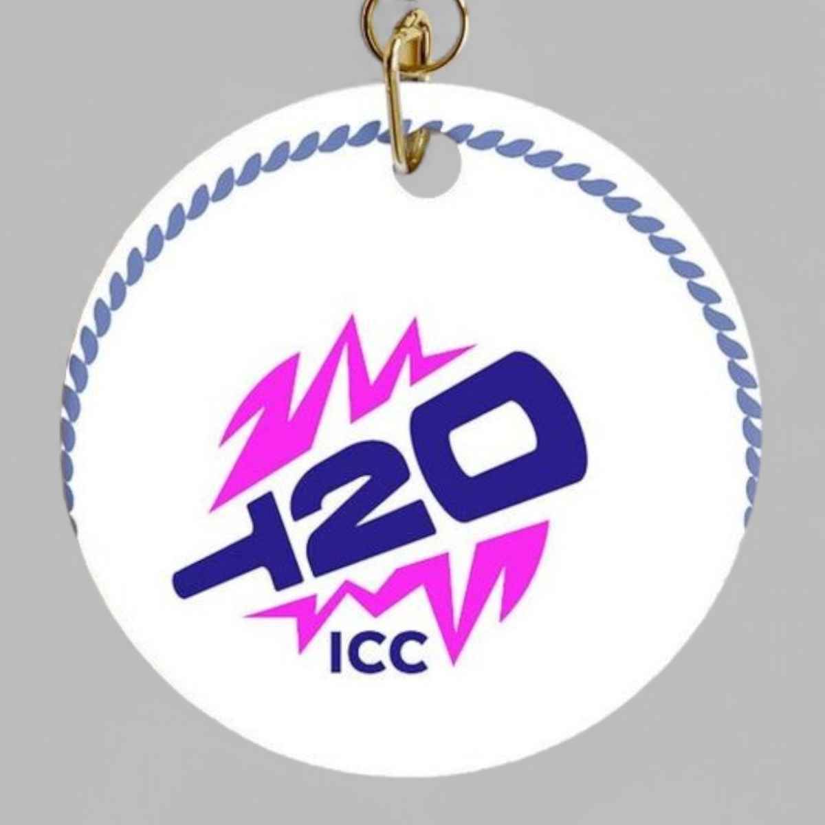 Wooden Keychain - Official ICC T20 World Cup Cricket (India)