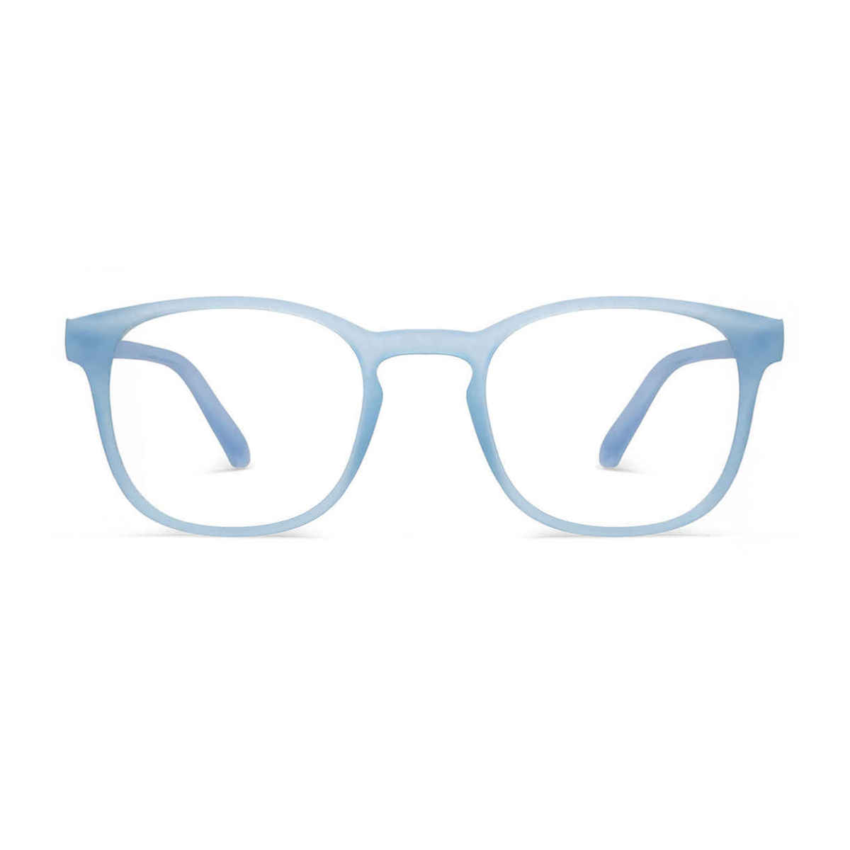 Lenskart Hustlr Unisex Solid Plastic Computer Glasses | Blue Sky - L