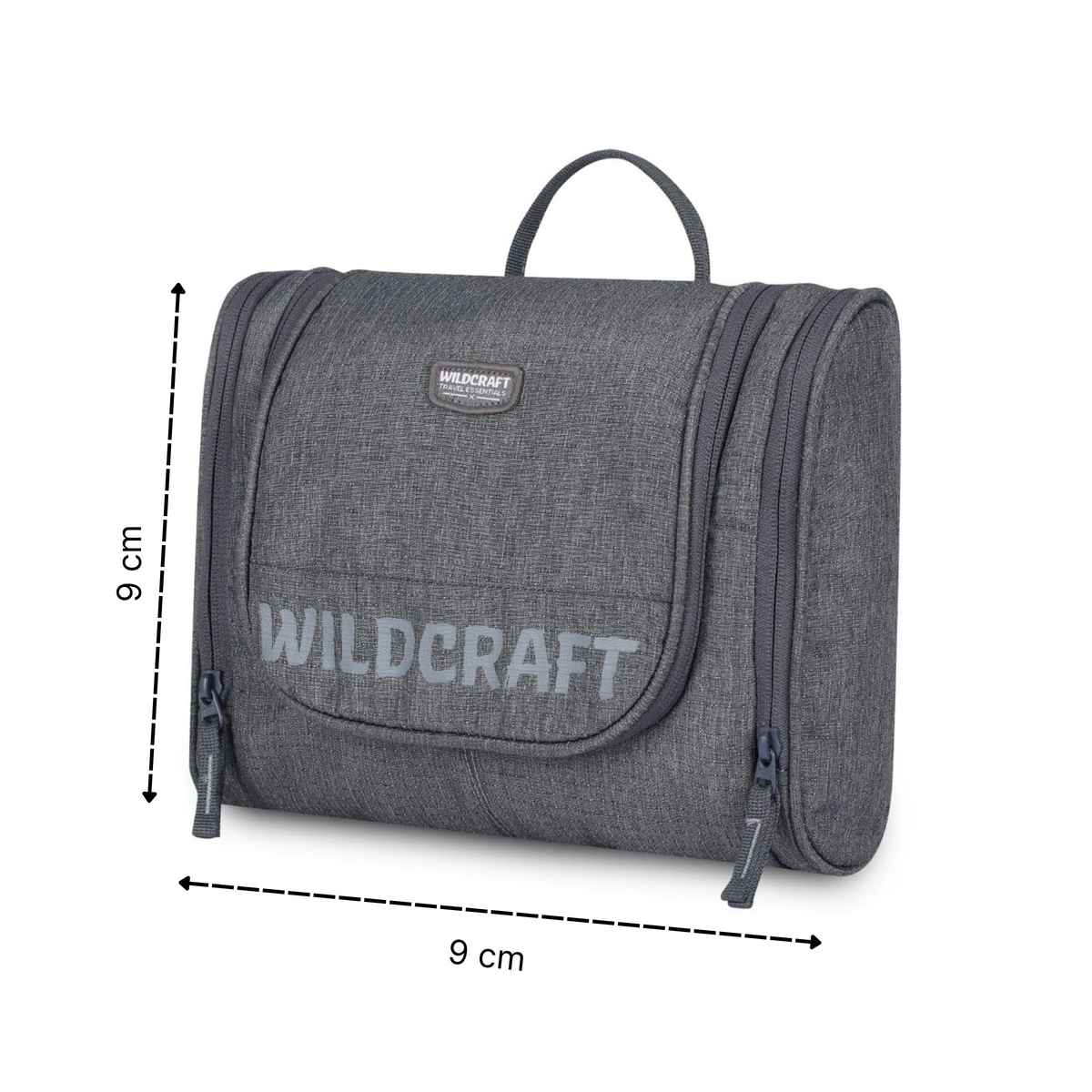 Wildcraft Unisex Textured Nylon 10 L Travel Toiletry Kit | Light Grey - Free Size