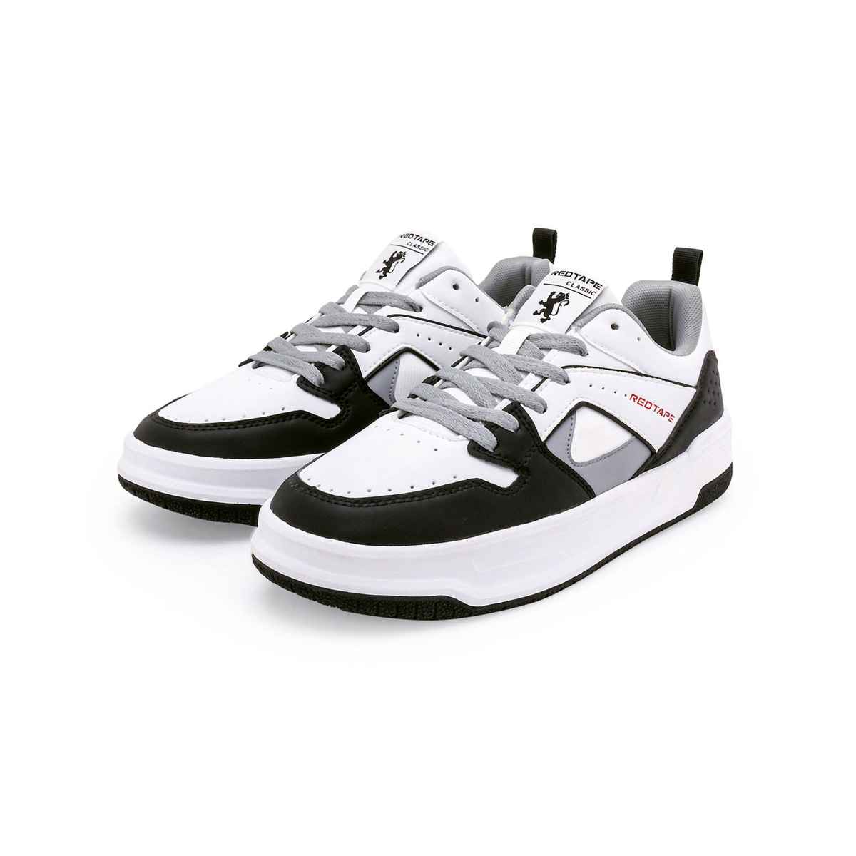 Red Tape Men's Sneakers | RSL0182M | White and Black - UK 8
