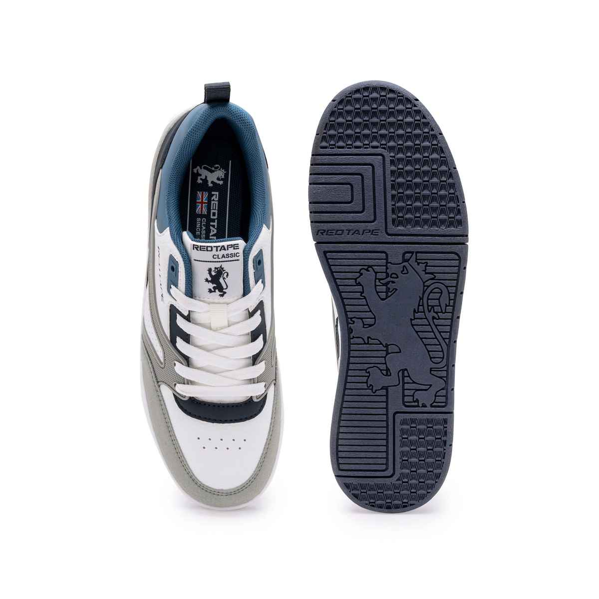 Red Tape Men's Sneakers | RSL0274B | White and Blue - UK 7