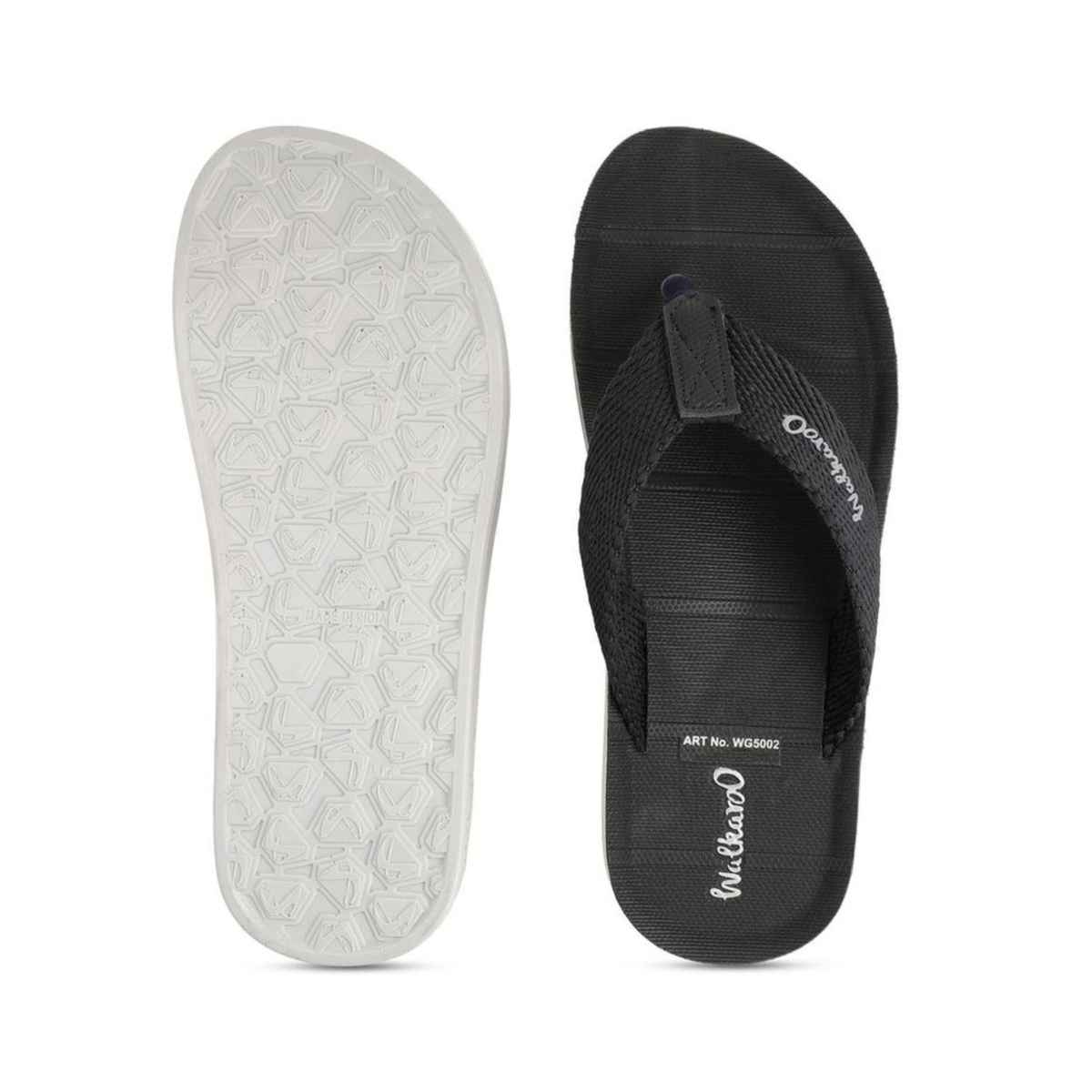 Walkaroo Men's Daily Wear Comfort Sandals - WG5002 Black | UK9