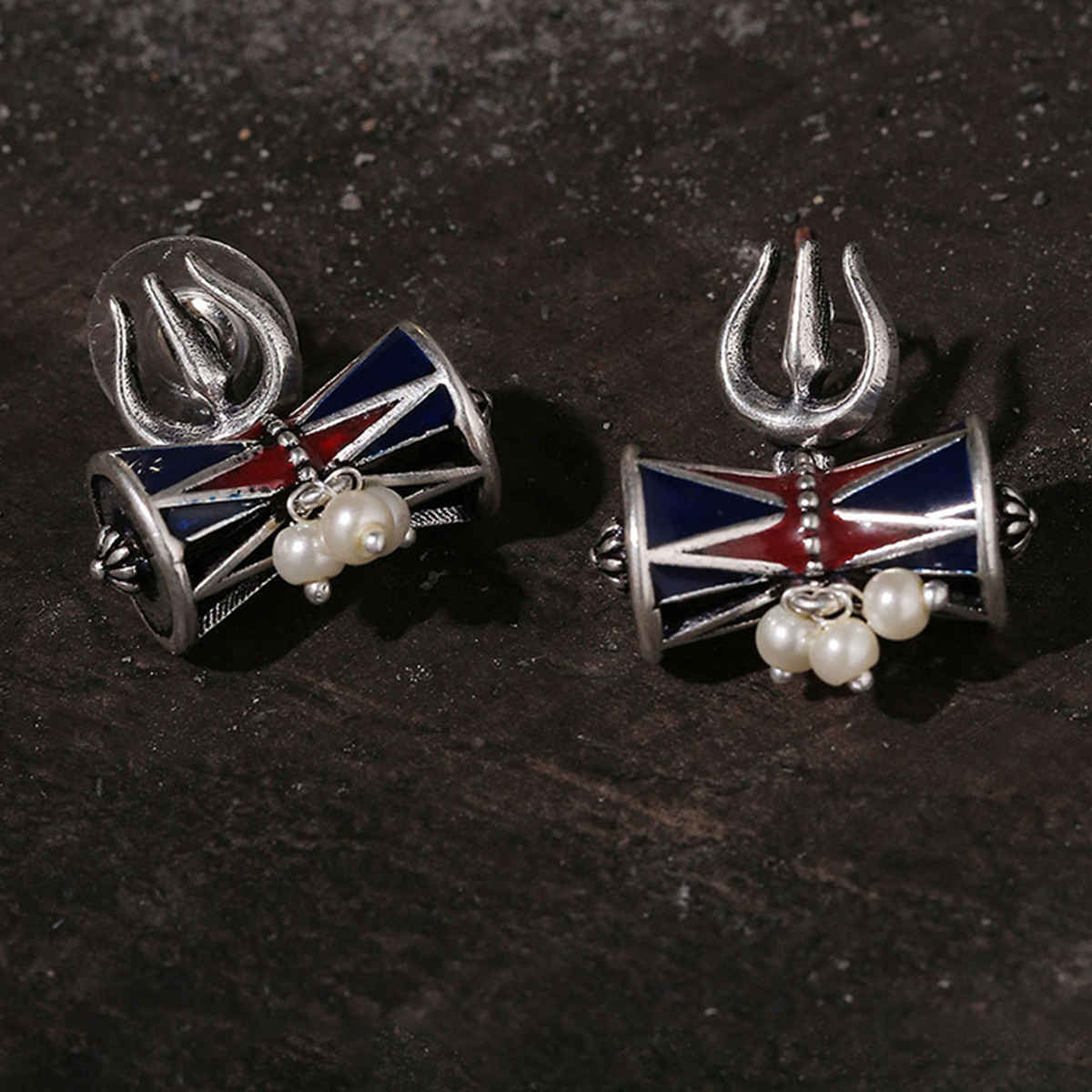 Voylla Moksha Damru Trishul Earrings