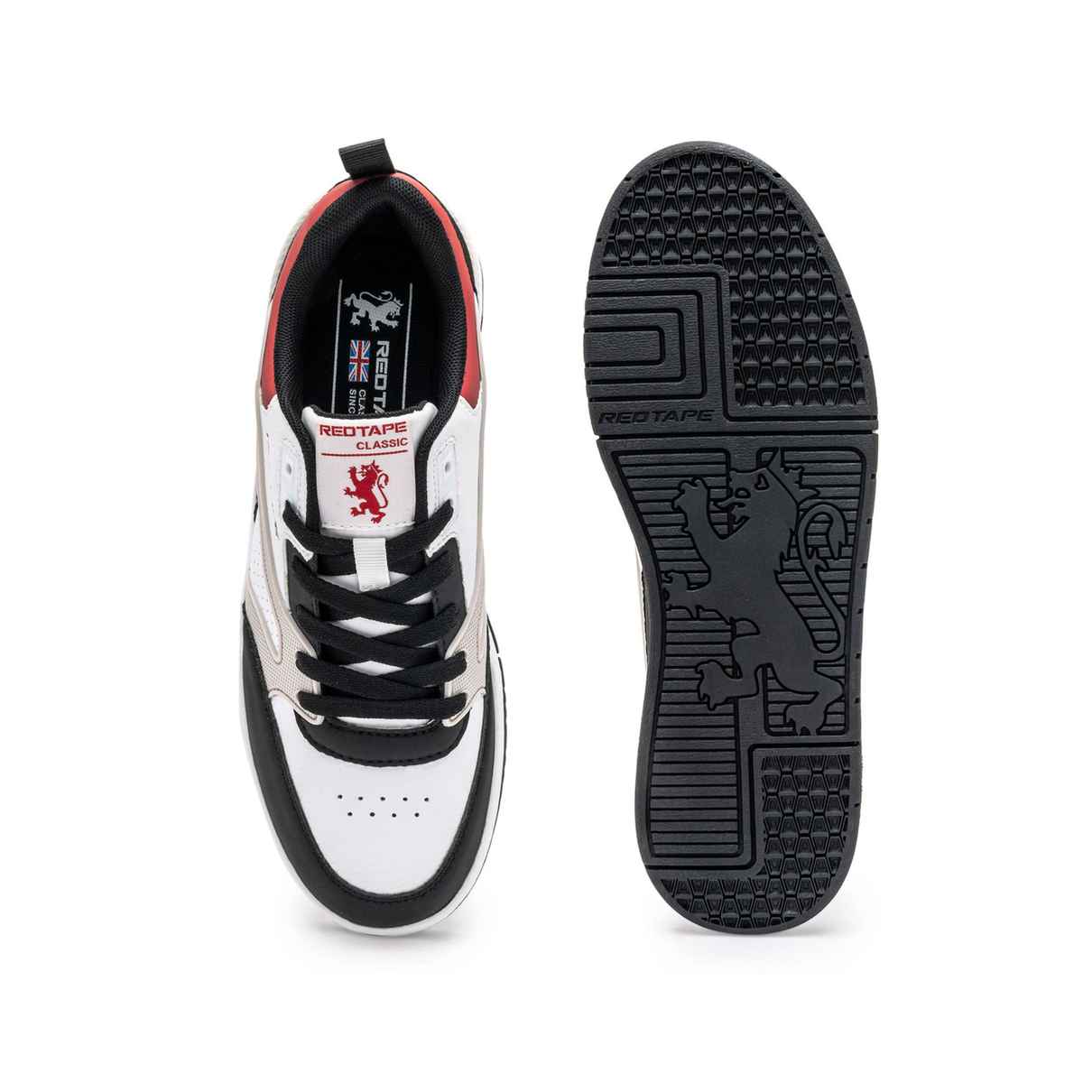 Red Tape Men's Sneakers | RSL0272A | White and Red - UK 9