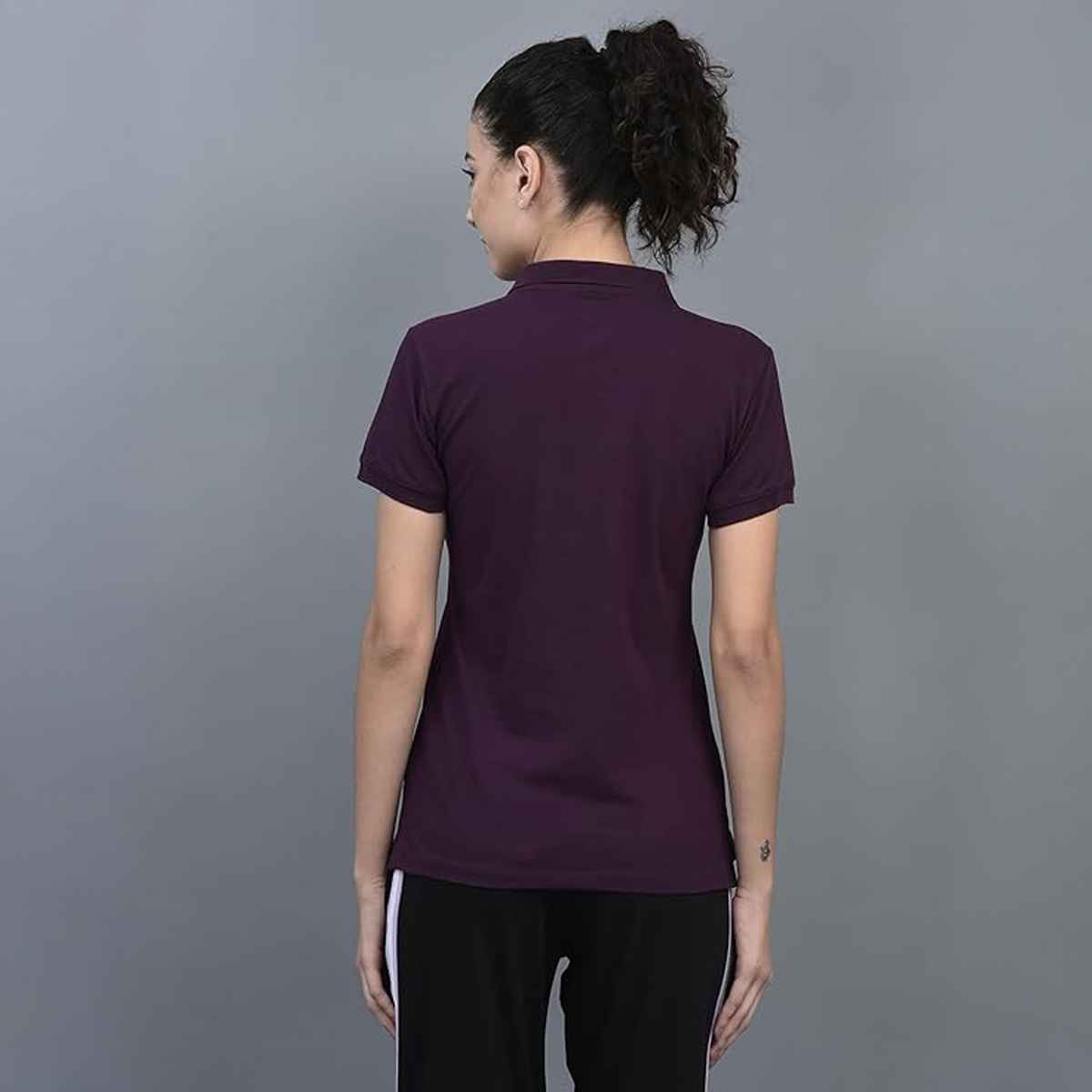 Dollar Women Polo T-shirt - Purple | Premium Cotton | S