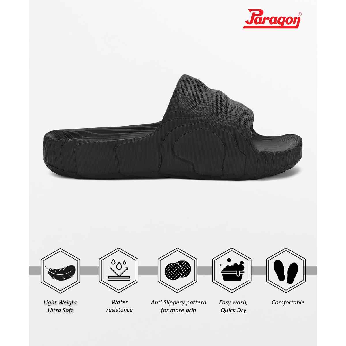 Paragon Men's Black Eva Slippers K10913G UK 9