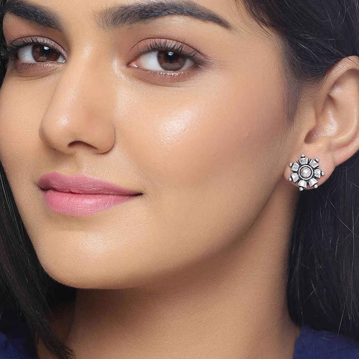 Voylla Nayantara Floral Motif Stud Earrings