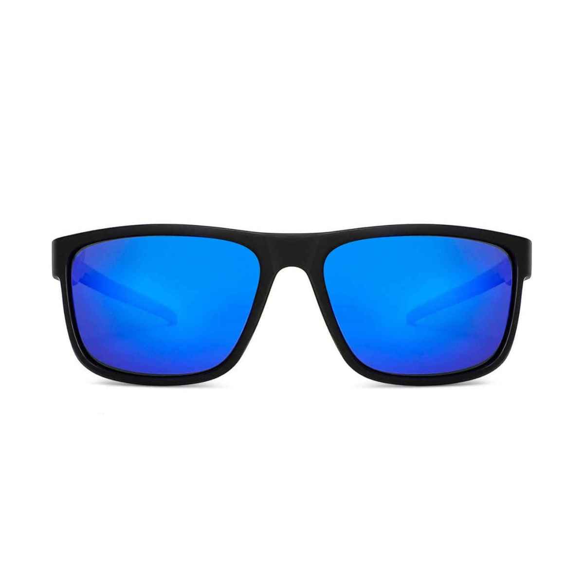 Vincent Chase By Lenskart Unisex Solid Metal Sunglasses | Blue and Black - L