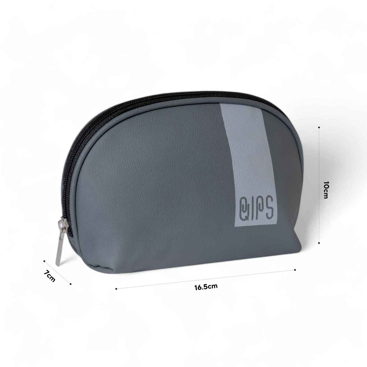 QIPS Unisex Solid PU 6 L Travel Pouch | Grey