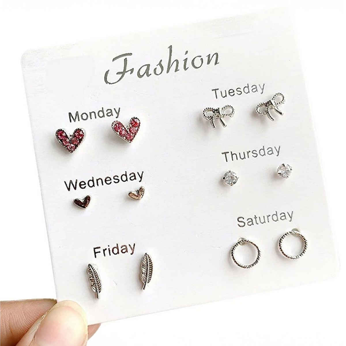 Fashion Frill Women's Stackable Earings Multicolor Onesize