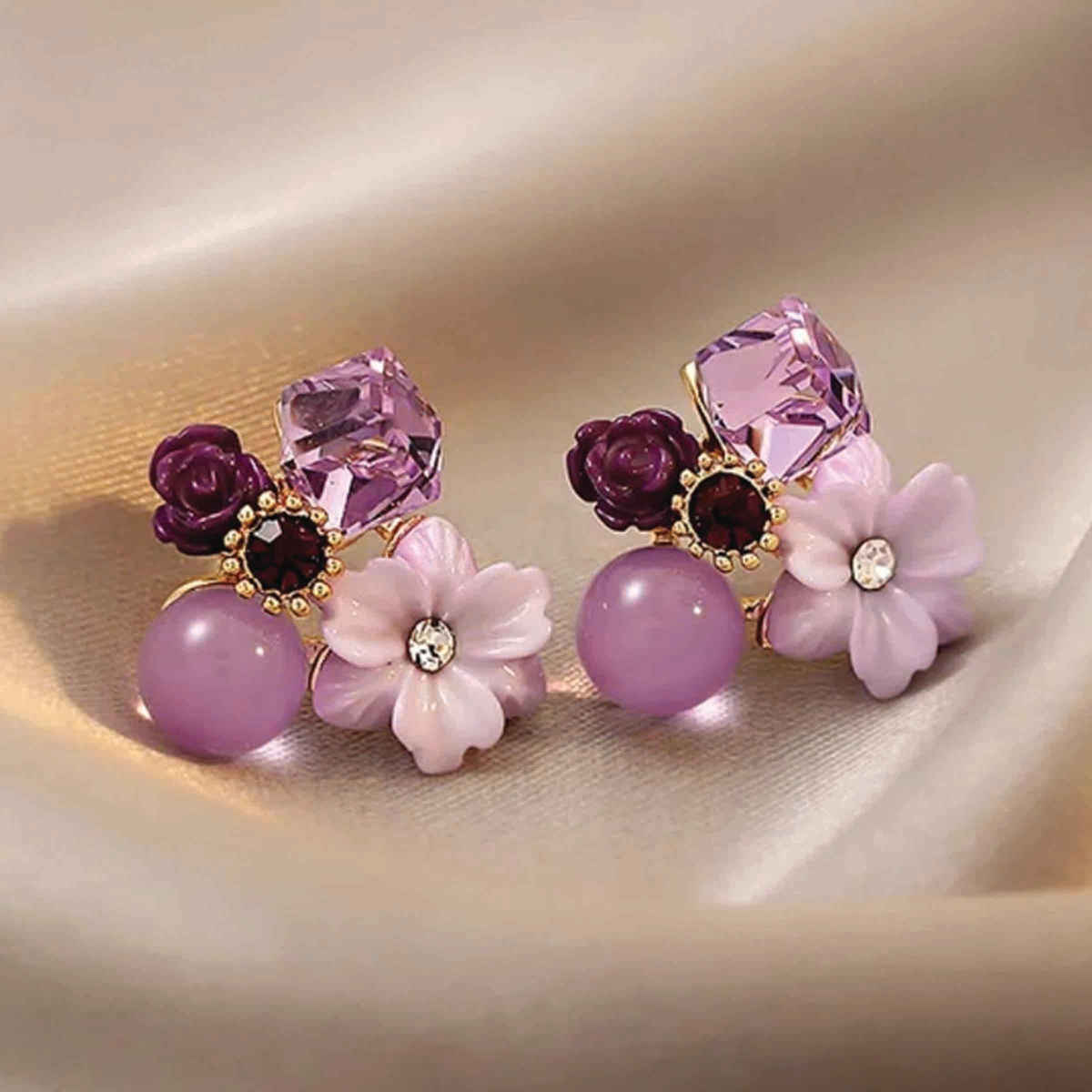 Estailo Fashion Fearless Heart Gift Hamper Jewelry Combo For Bold & Stylish Girls & Womens Wear Grey Purple | GH0000078