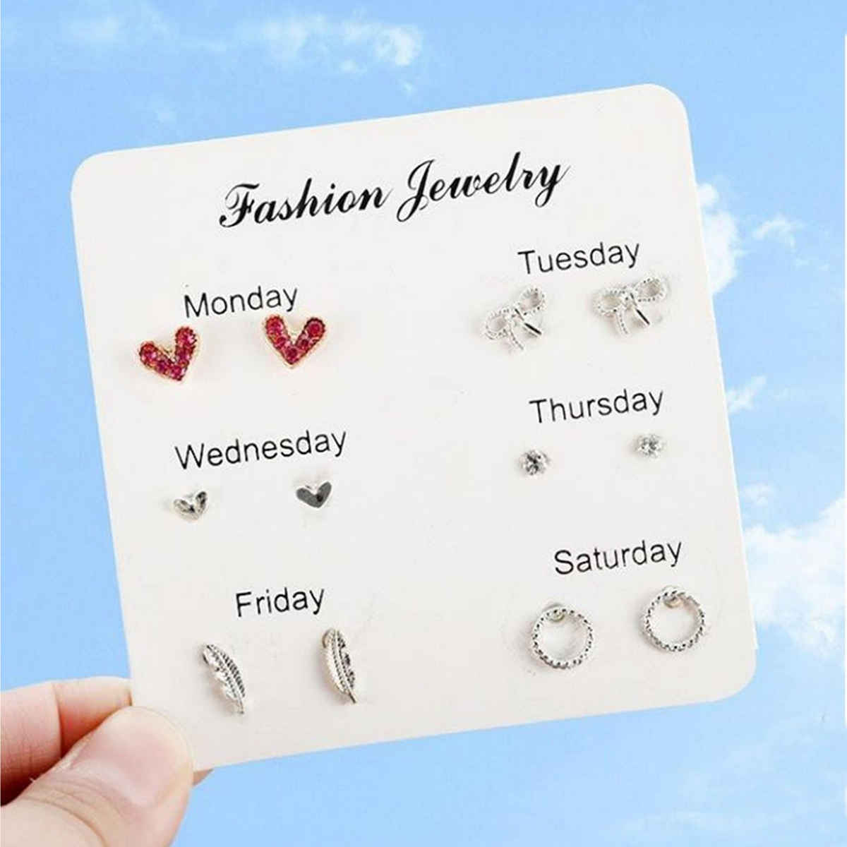Fashion Frill Women's Stackable Earings Multicolor Onesize
