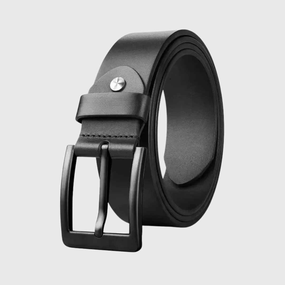 Kaezri Genuine Leather Black Buckle Belt for Men | Katabbd - 38