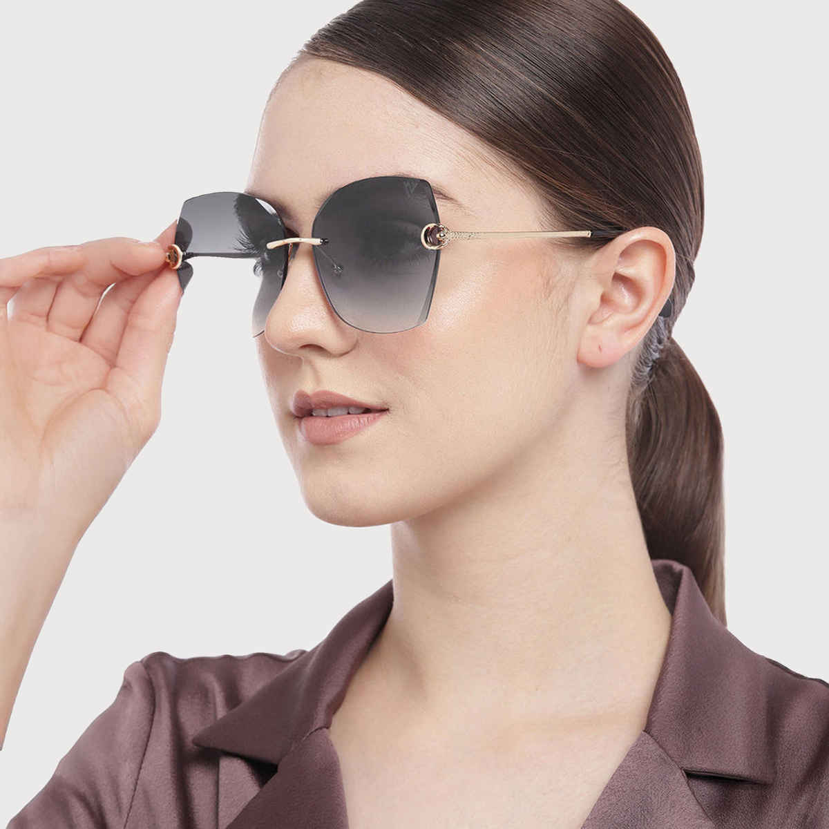 Voyage Unisex Metal Sunglasses | Black - One Size