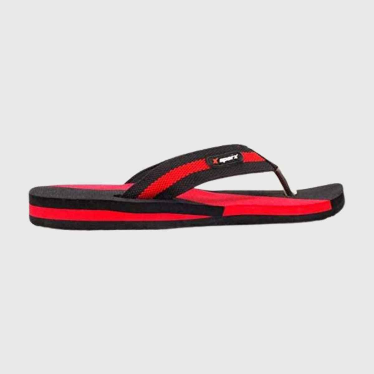 Sparx Fabricated Slipper Sfg 14 Black-Red For Men Size-6