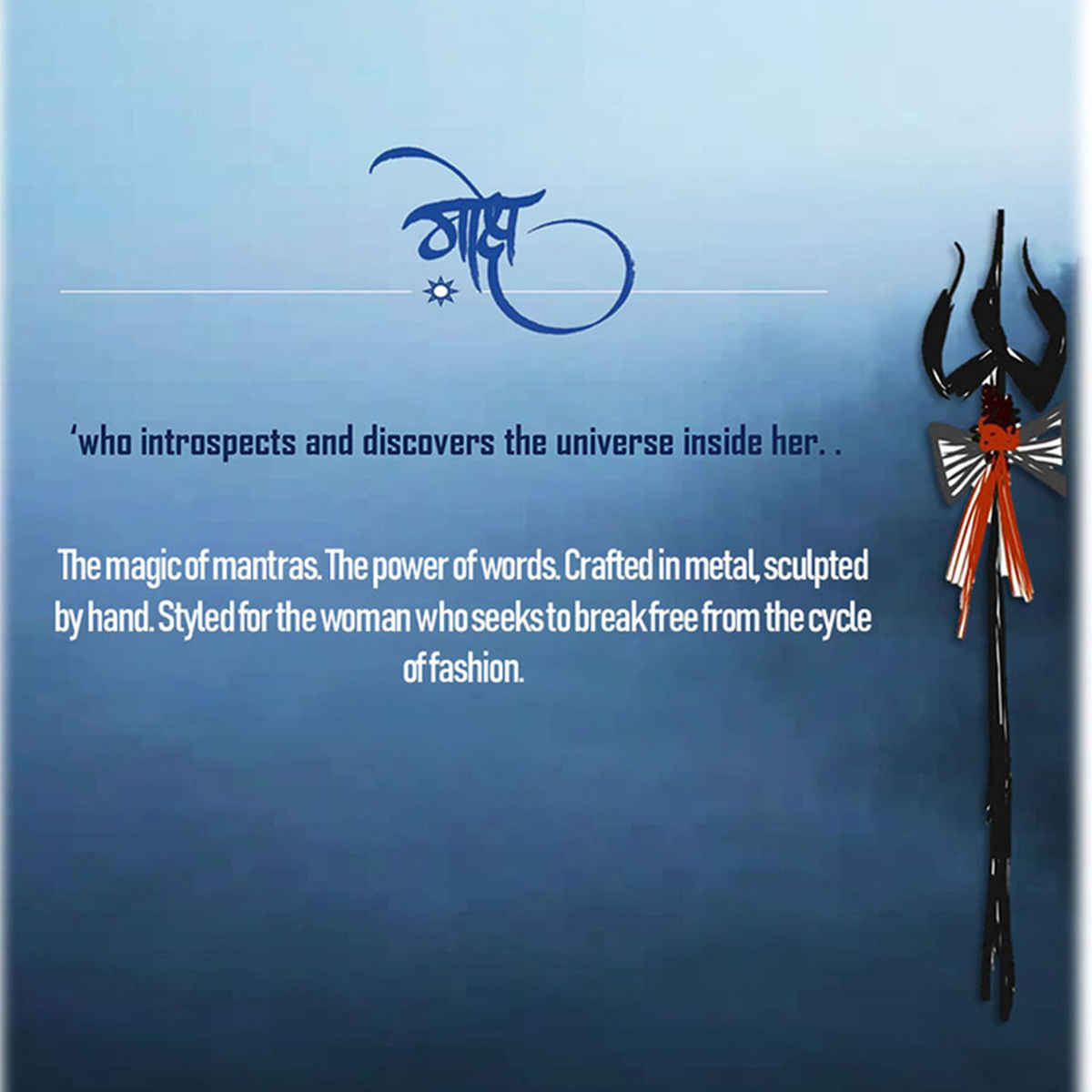 Voylla Moksha Damru Trishul Earrings