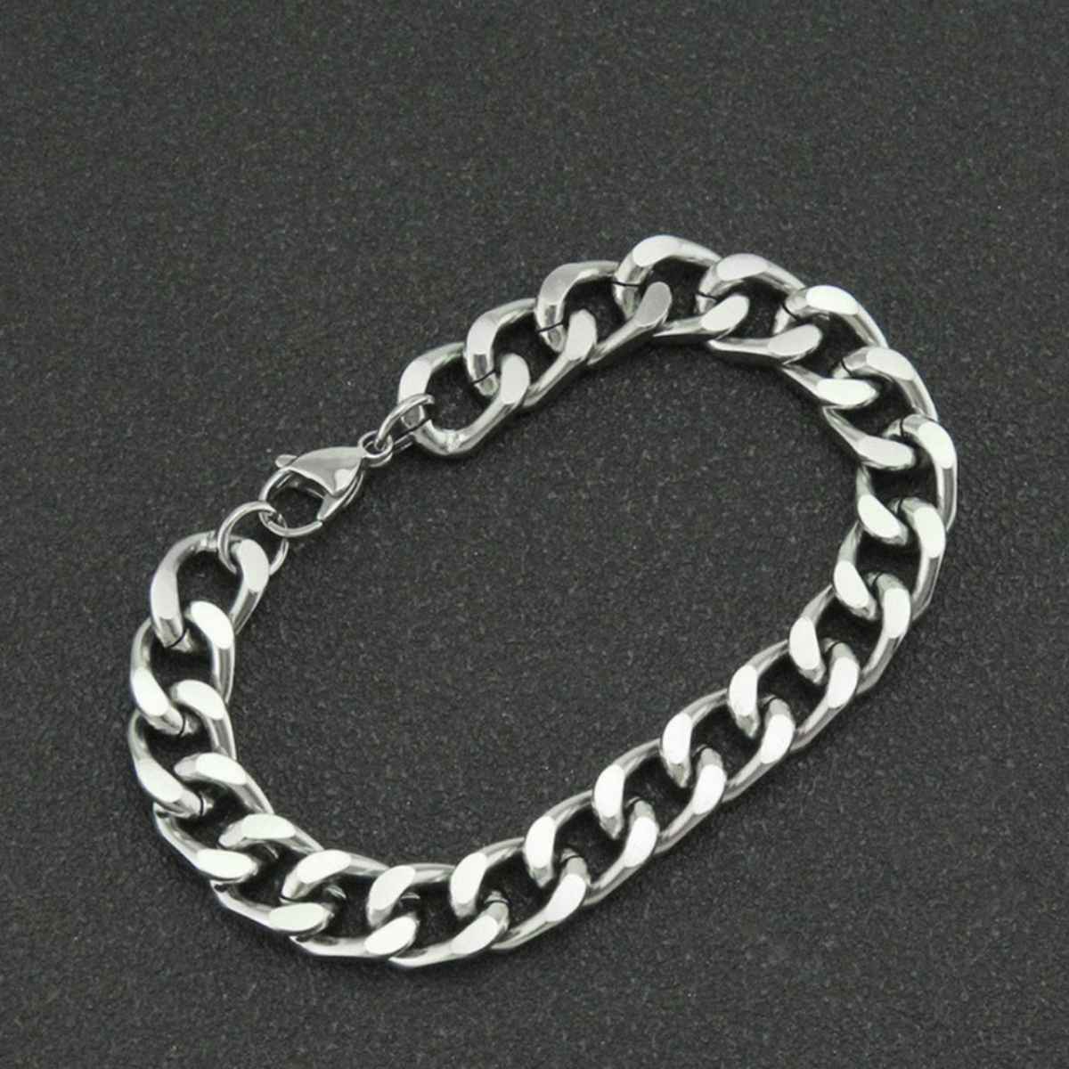 SALTY Alpha Classic Cuban Bracelet for Men and Boys| Anti-Tarnish | Silver