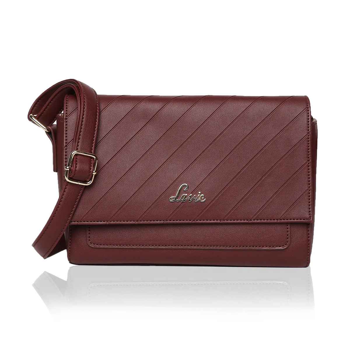 Lavie Women's Becca Polyester Sling Bag | Wine - S