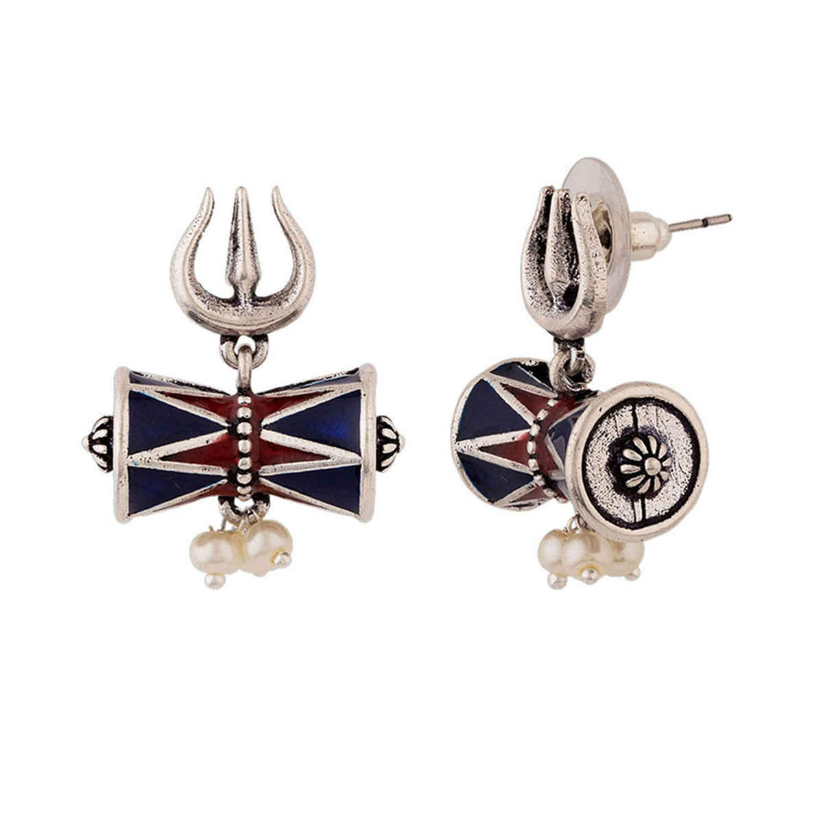 Voylla Moksha Damru Trishul Earrings