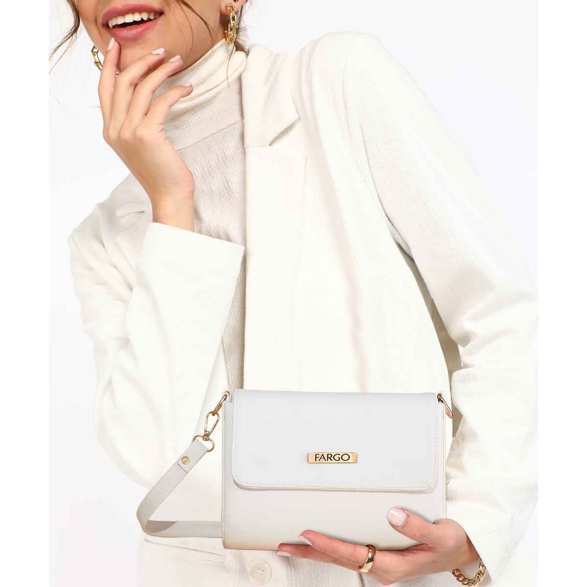 Fargo White Stylish Sling Bag | FGO-688