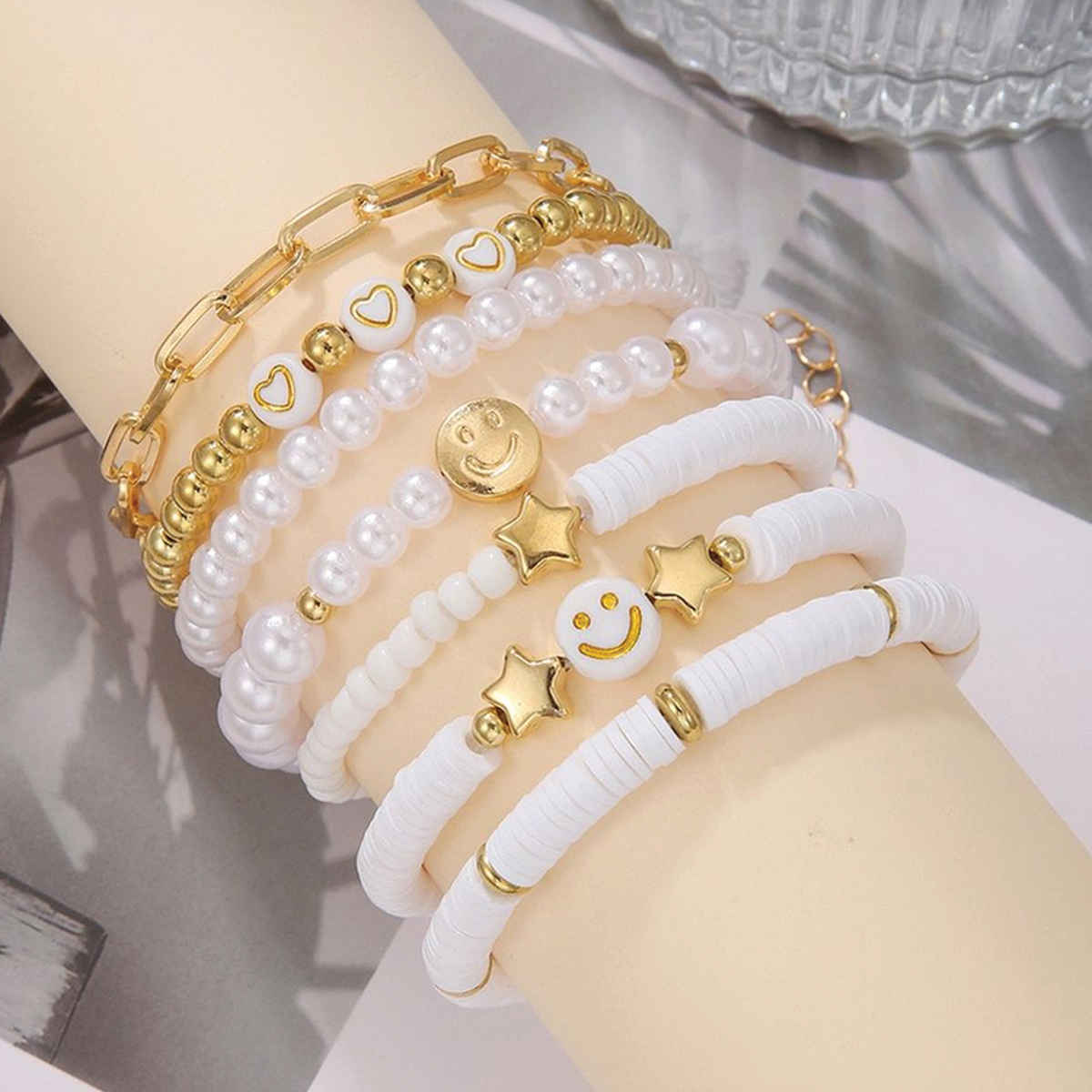 Shining Diva Fashion Stylish Multilayer Boho Bohemian Bangle Bracelet for Women and Girls | 15877b