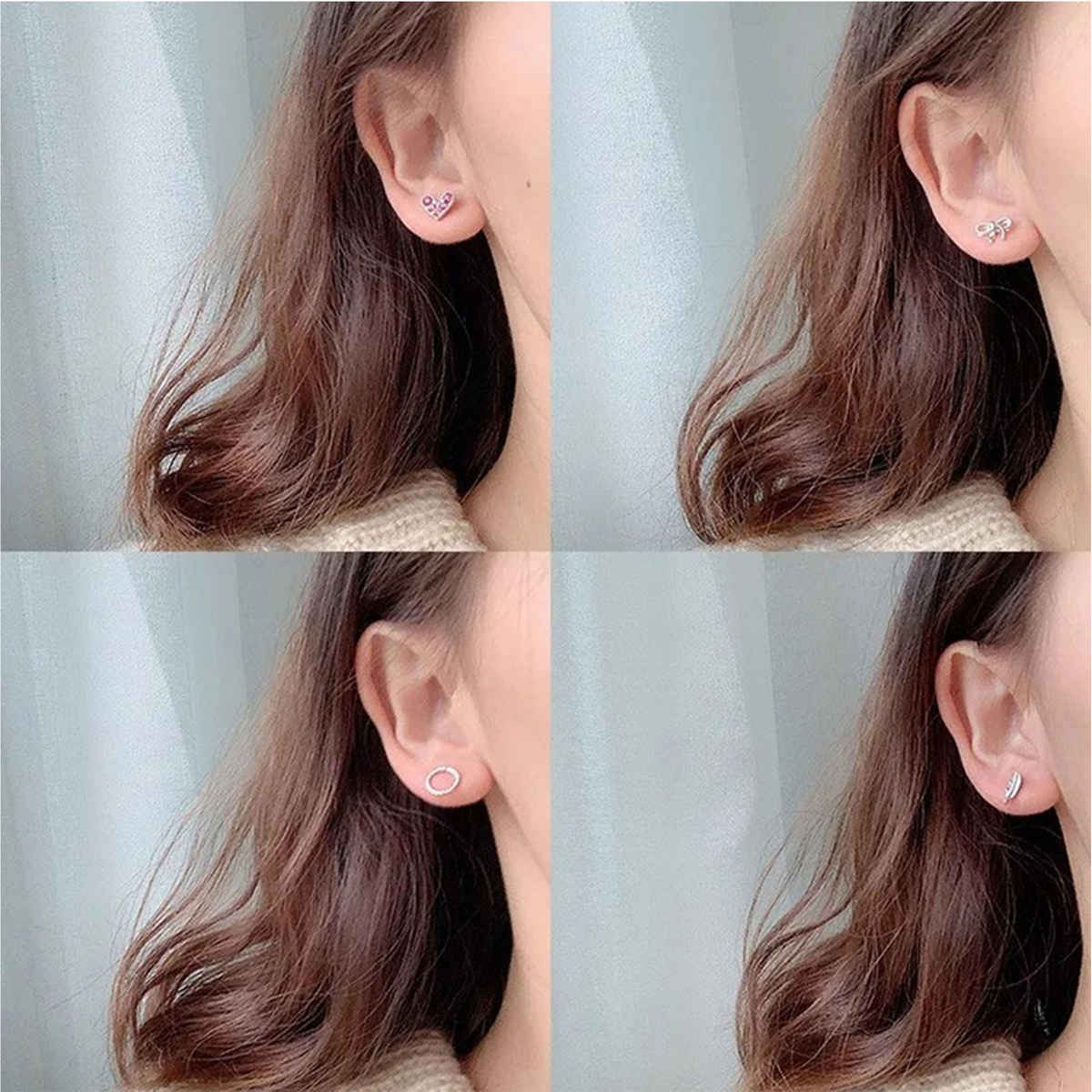 Fashion Frill Women's Stackable Earings Multicolor Onesize