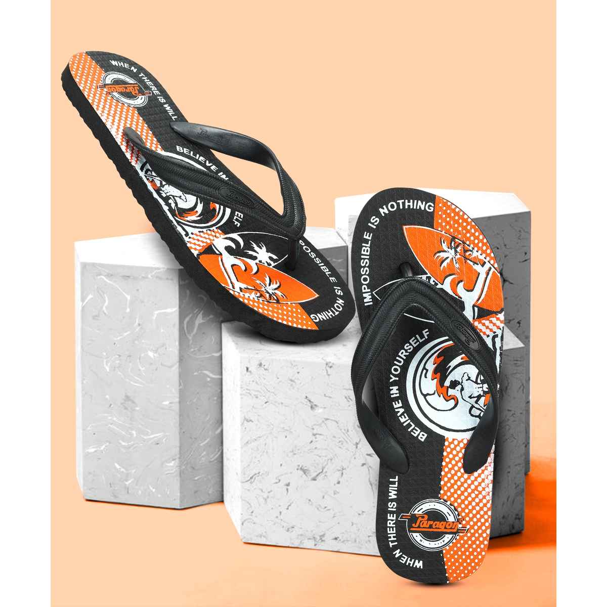 Paragon Men's Orange Hwk Slippers HWK3720G UK 7