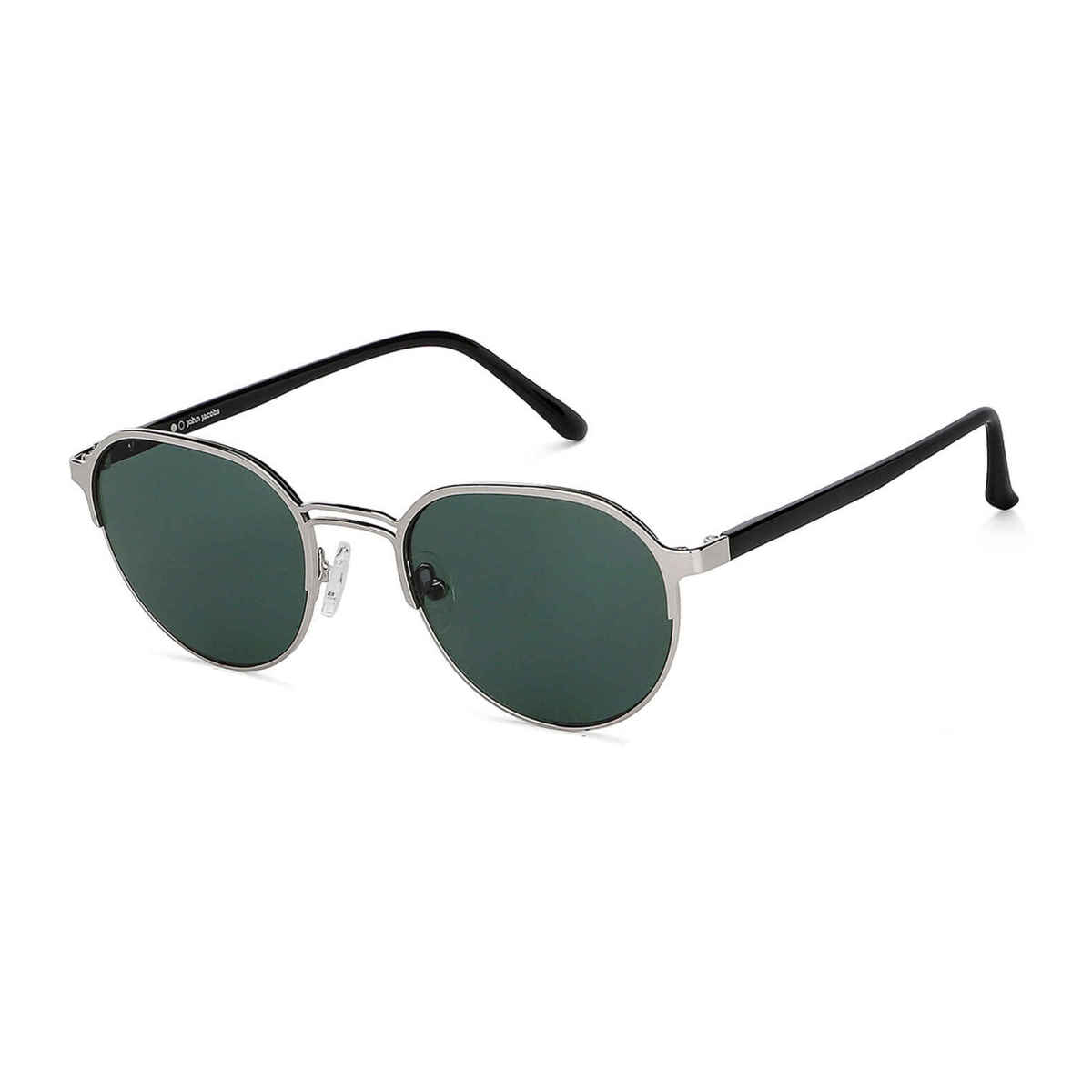 John Jacobs By Lenskart | Premium Polarized Sunglasses | Unisex | Round | Medium-133mm | Green