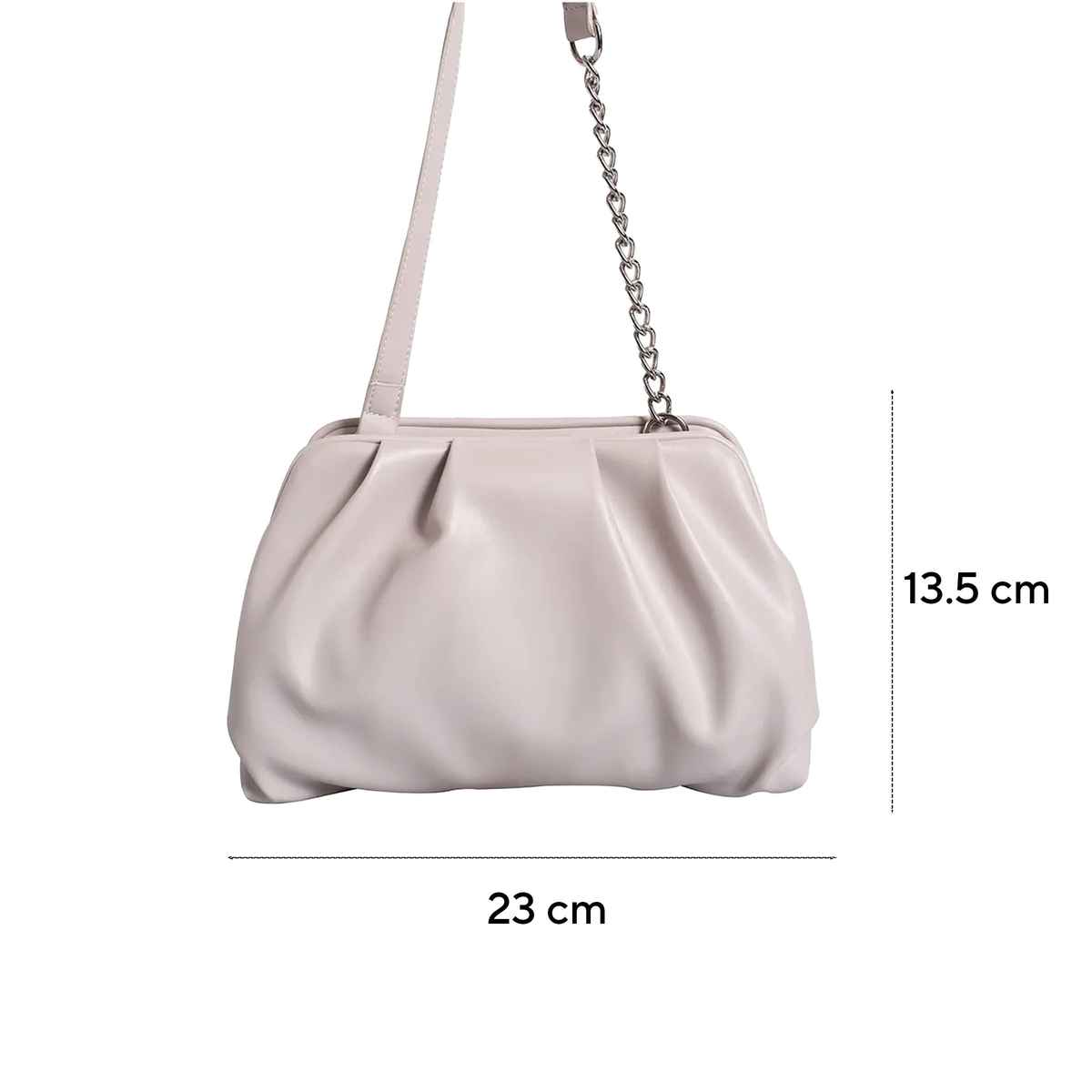 Lino Perros Women's Pleated Shoulder Bag | Off White