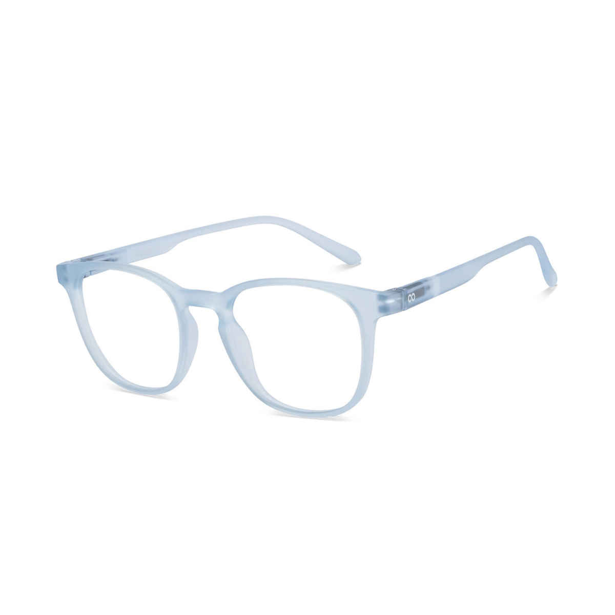 Lenskart Hustlr Unisex Solid TR90 Computer Glasses | Sky Blue - Large