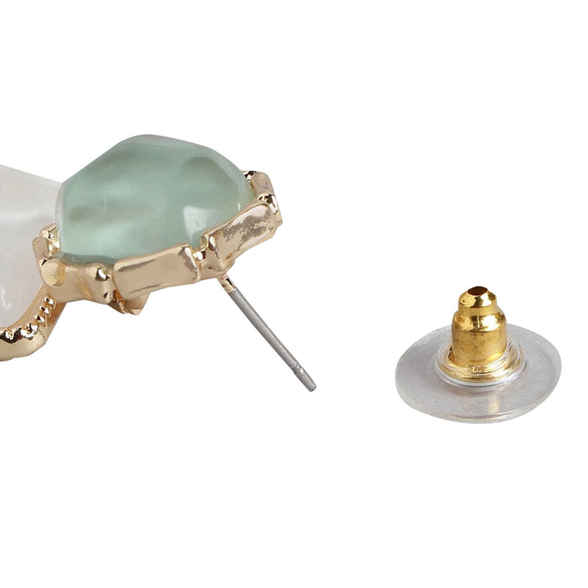 Carlton London Gold Plated with Natural Stone Drop Earring | FJE4589