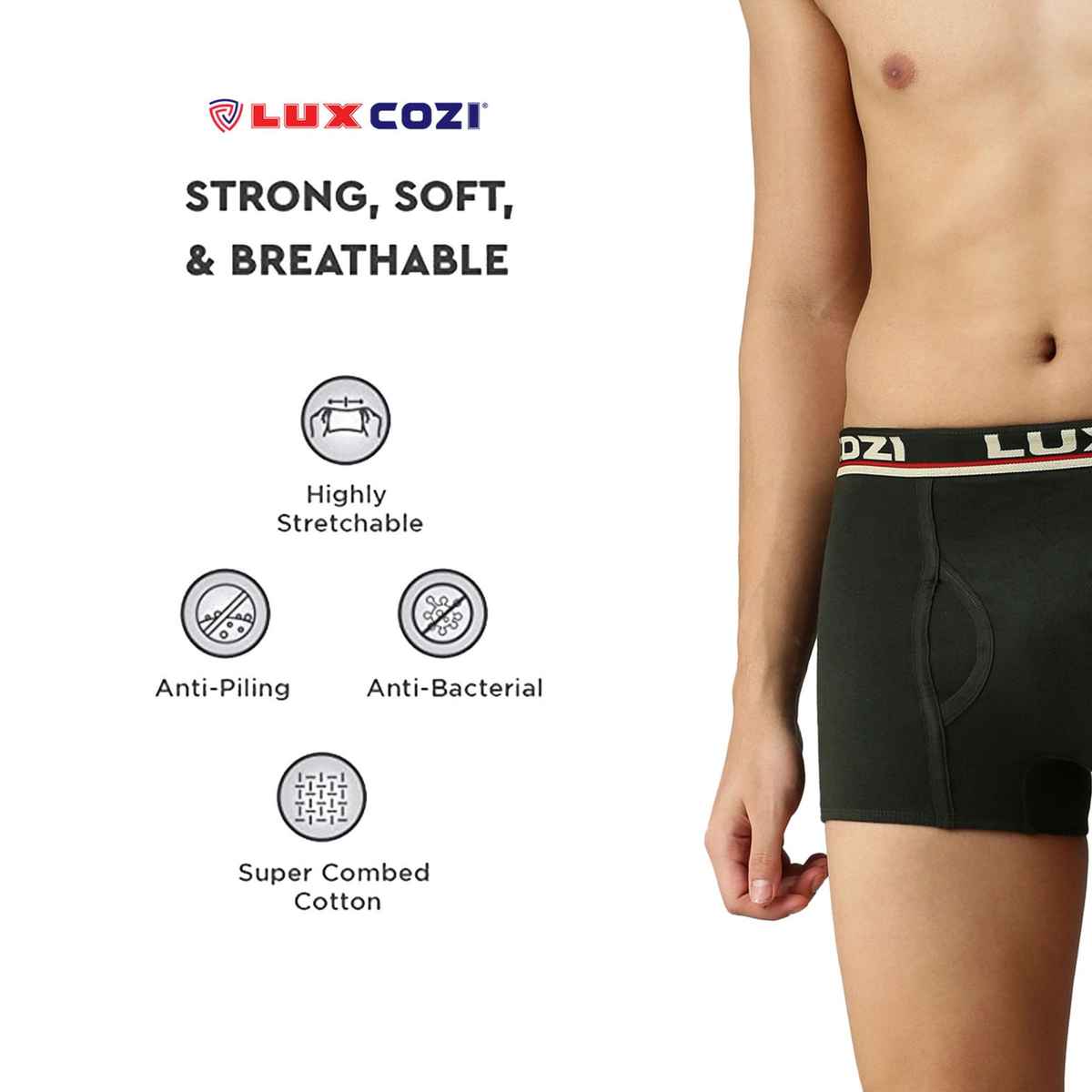 Lux Cozi Men's Solid Trunk | Assorted | 95 cm