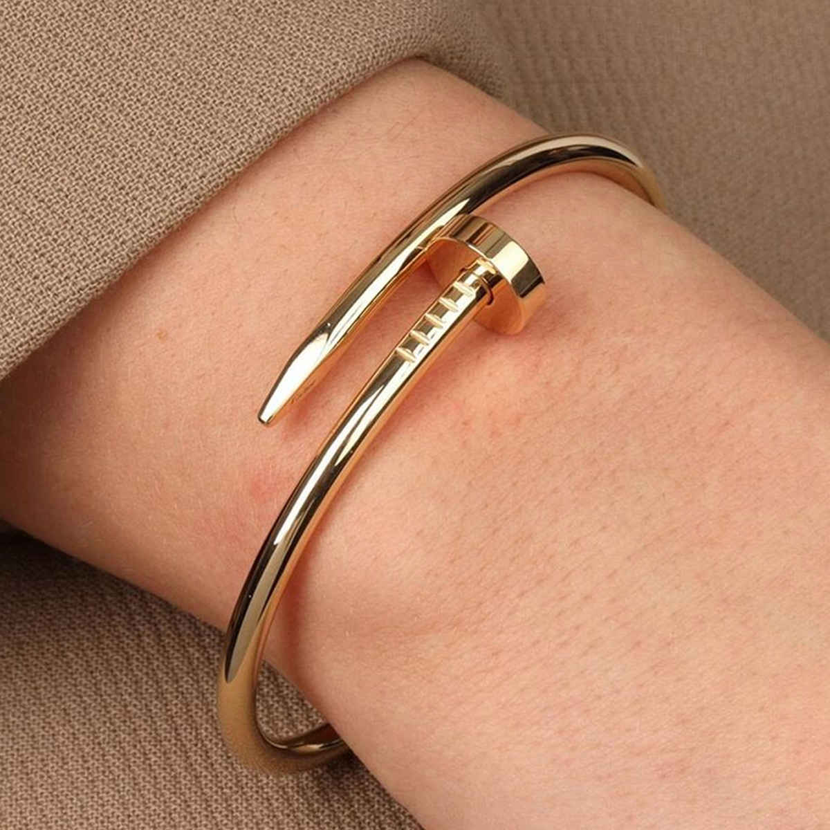 Designs & You Gold-Plated Nail Bracelet