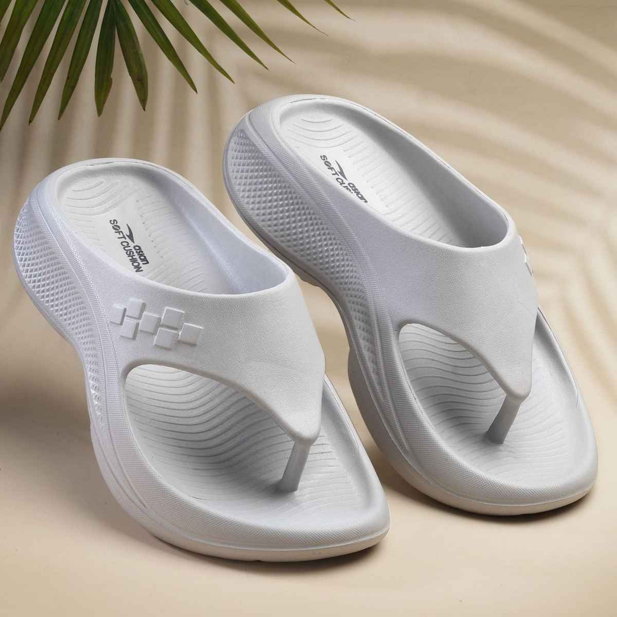 Asian Safari-01 Men Slippers Light Grey (Size-6)