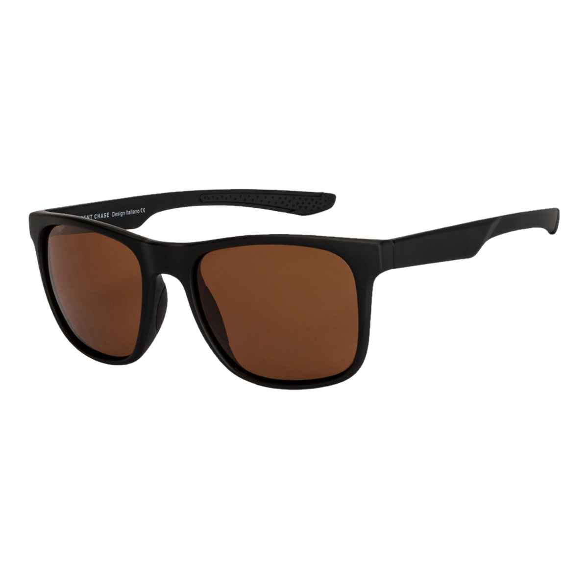 Vincent Chase By Lenskart Unisex Solid Polycarbonate Wayfarer Sunglasses | Black and Brown - L