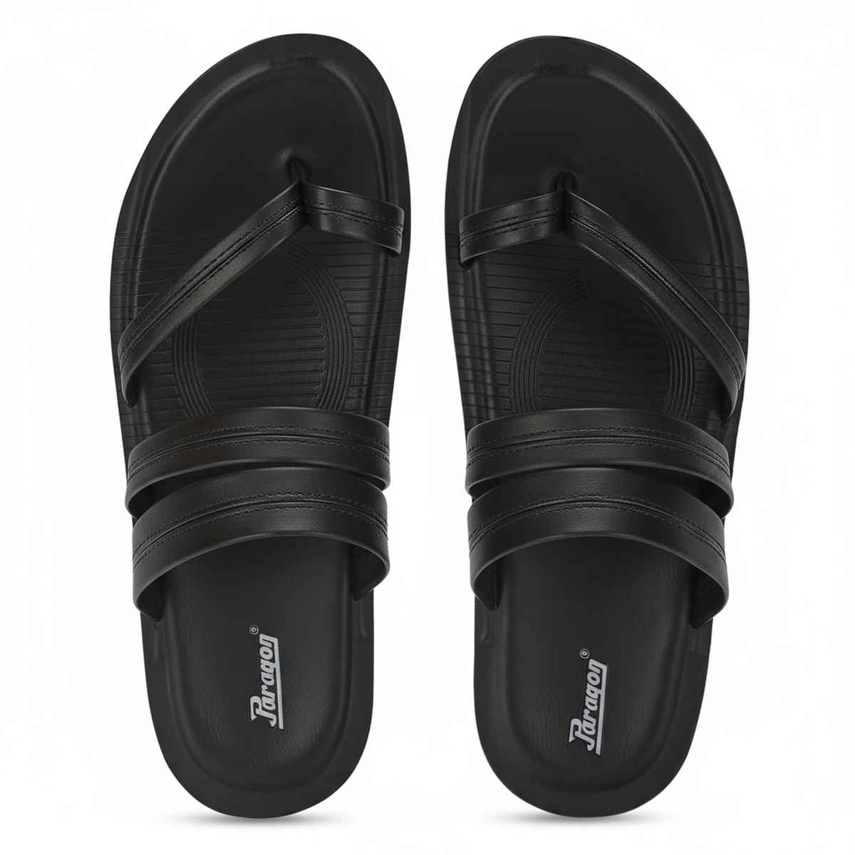 Paragon Men's Black Pu Sandals PUK2224G UK 9