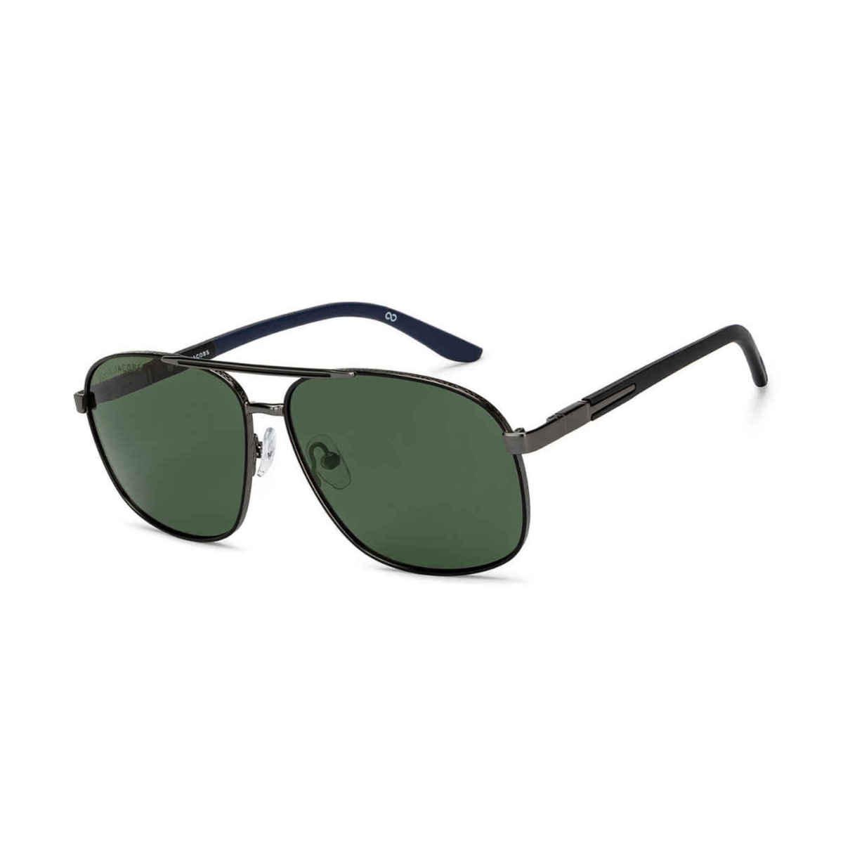 John Jacobs By Lenskart Unisex Geometric Stainless Steel Sunglasses | Green - L