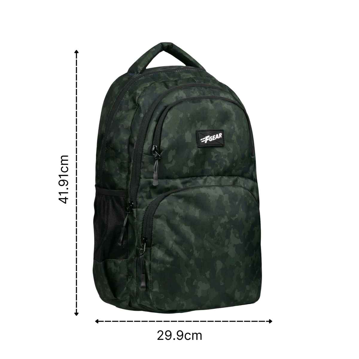 F Gear Unisex Polyester 23 L Padded Grab Handle Backpack | Wild Moss