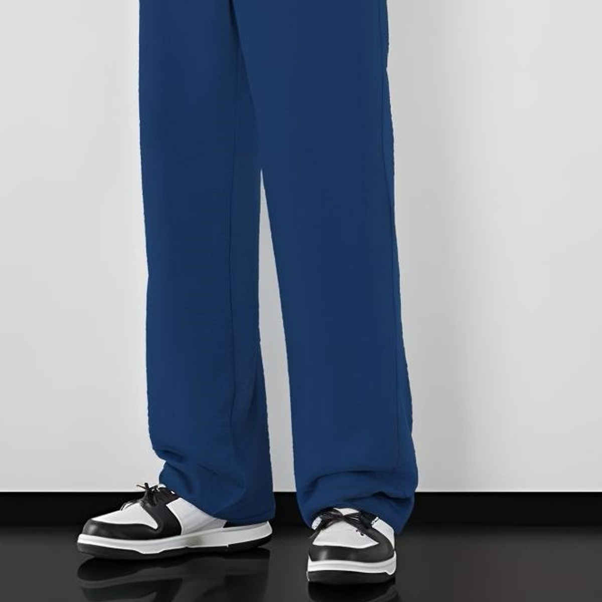 Springman Men's Solid Cotton Rich French Terry Baggy Track Pant | Blue - L