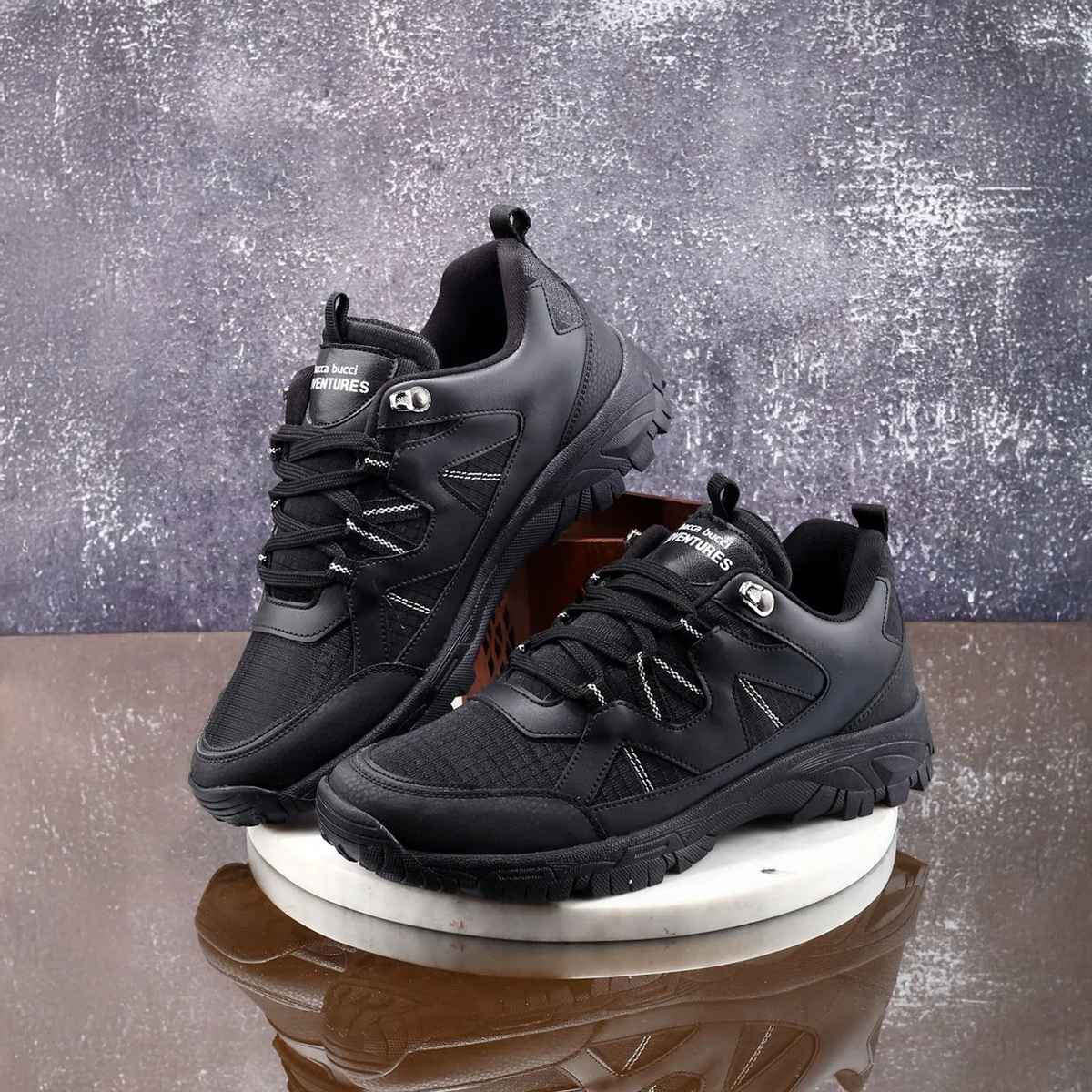 Bacca Bucci Atlas Men's Waterproof Hiking and Trekking Shoes Black | UK 9