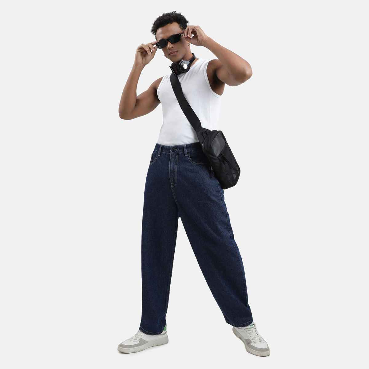 Bene Kleed Men's Baggy Fit Jeans | Blue - 34