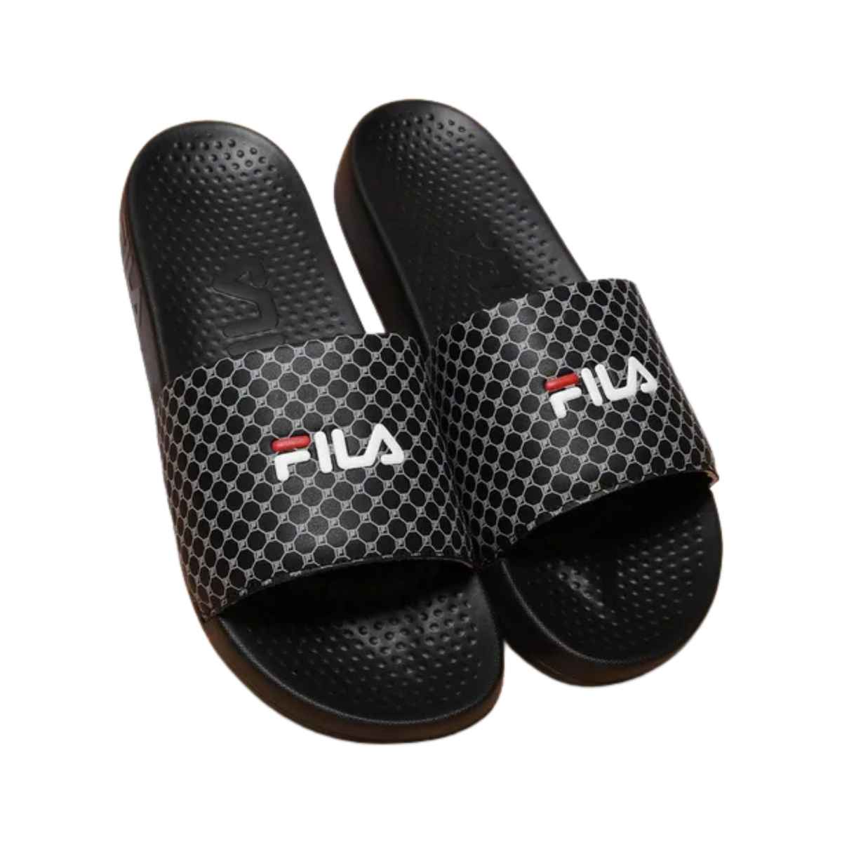 Fila Black Color Light Weight Lifestyle Slided For Men Slide Size 7
