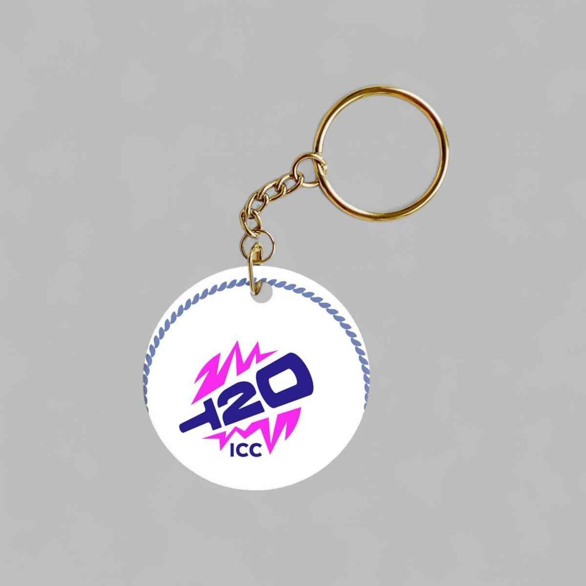 Wooden Keychain - Official ICC T20 World Cup Cricket (India)