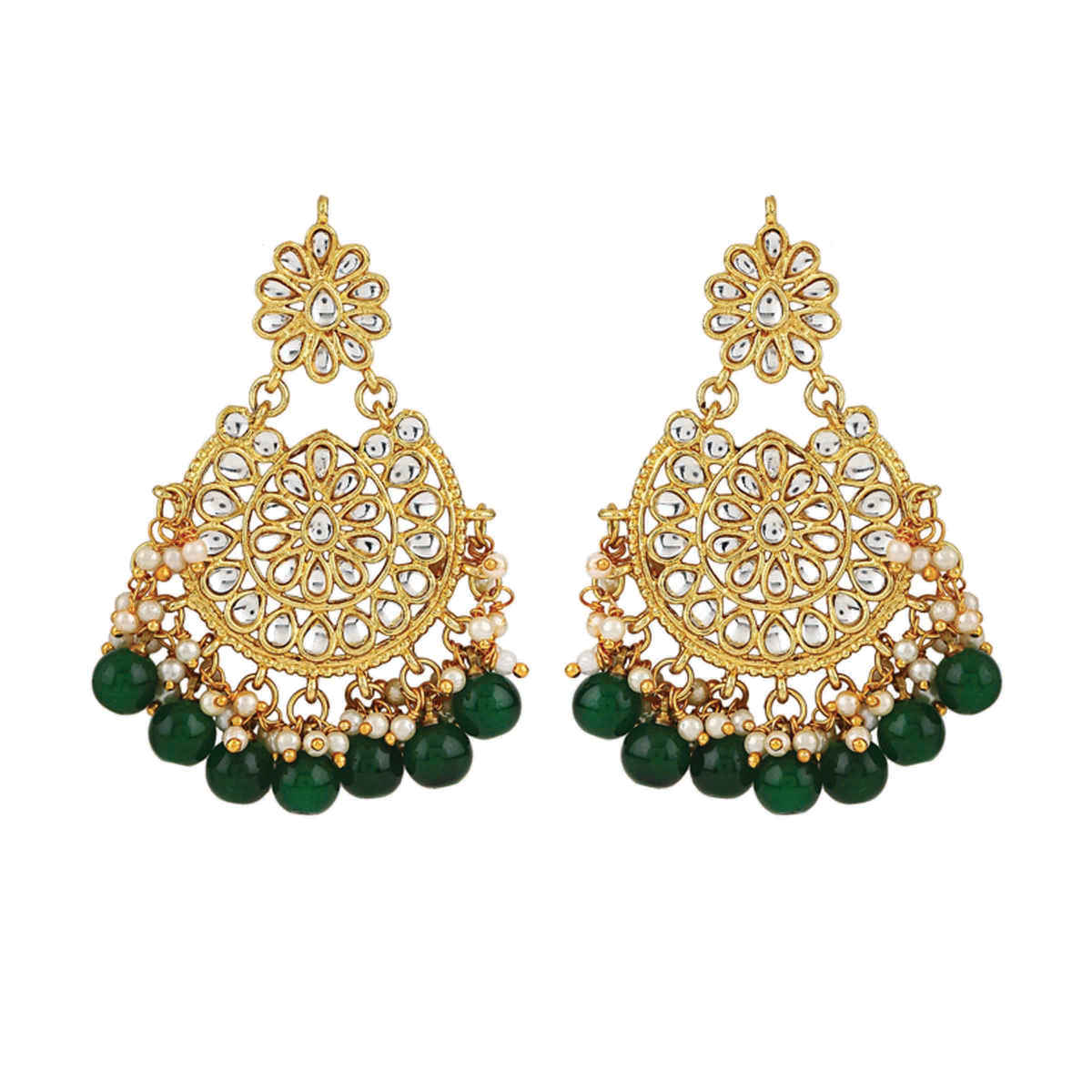 Shining Diva Fashion Latest Stylish Choker Traditional Pearl Kundan Necklace Set for Women | 12270s