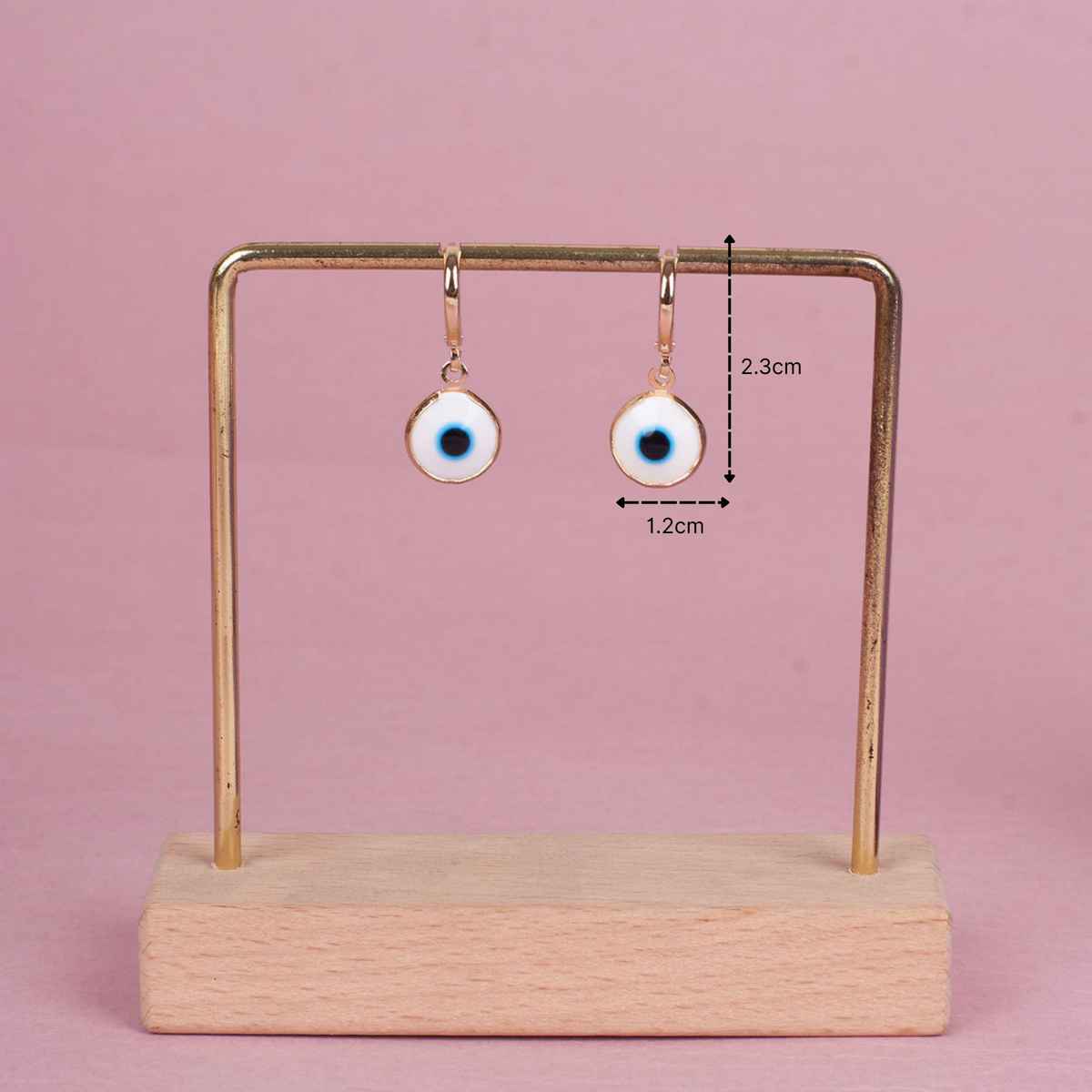 SALTY Evil Eyes Brim Wind Drop EarringsLight Blue for Women and Girls| Anti-Tarnish | Light Blue