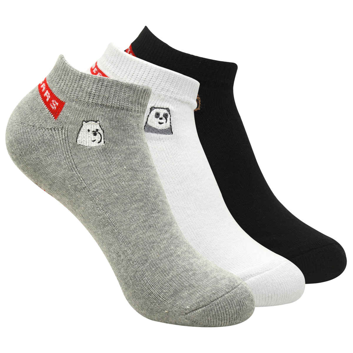 SocksXpress by Balenzia We Bare Bears Low Cut Cushioned Socks For Women | Cotton & Spandex